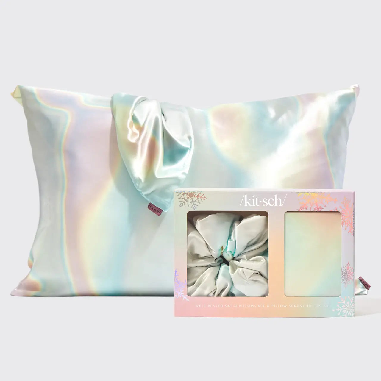 Satin Pillowcase and Pillow Scrunchie 2pc - Aura