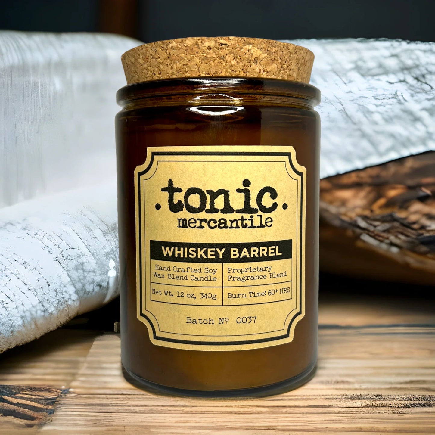 Tonic Mercantile 6oz candle (Whisky Barrel)