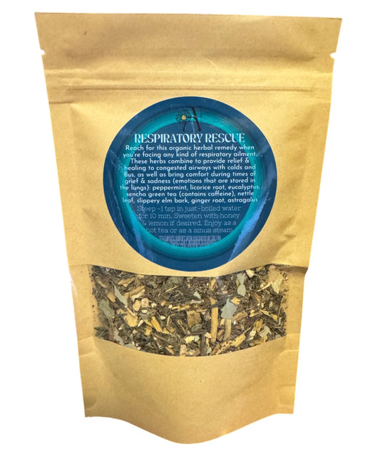 Organic Tea Blend: Respiratory Rescue (Medium tea bag)