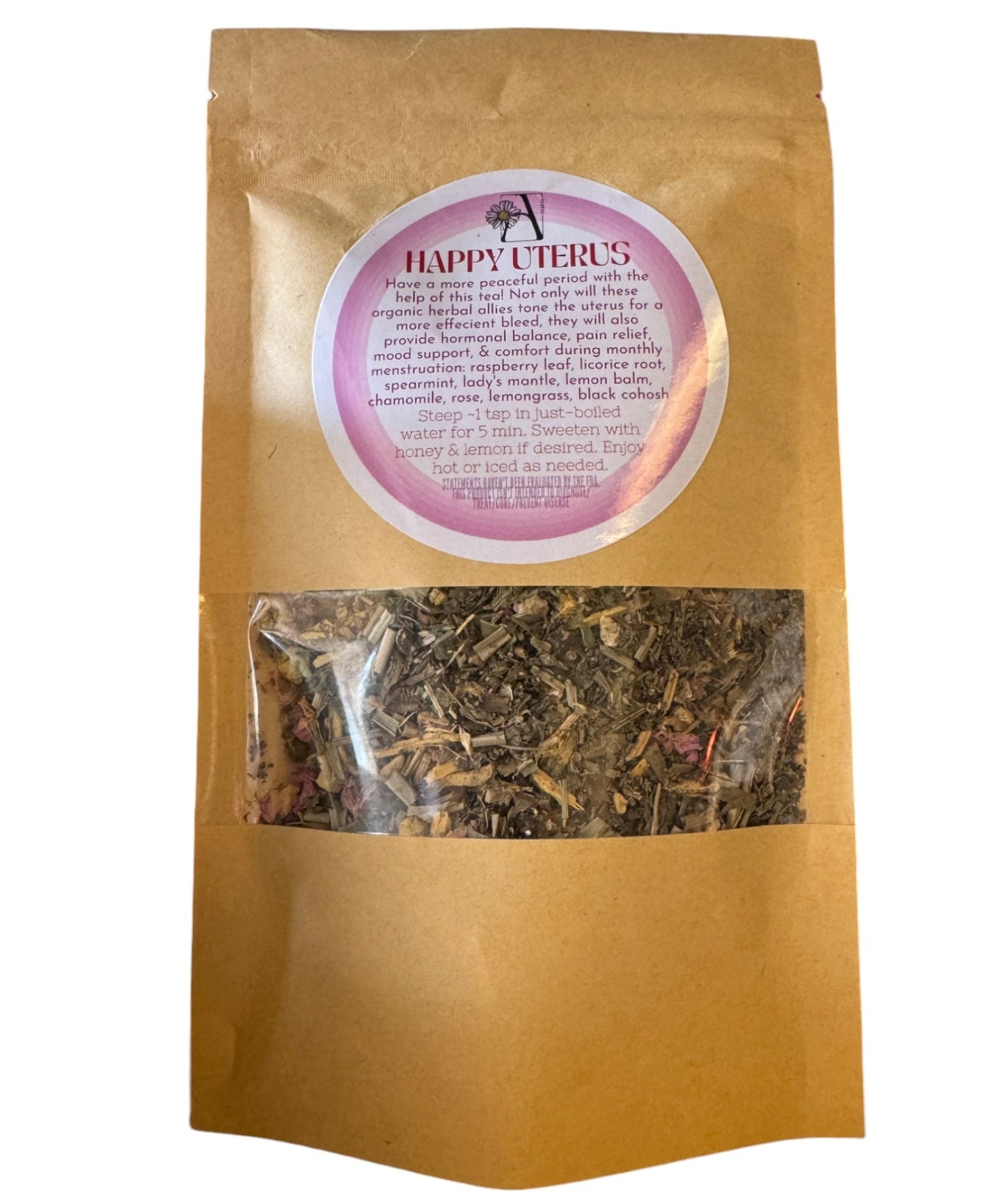 Organic Tea Blend: Happy Uterus (Medium tea bag)