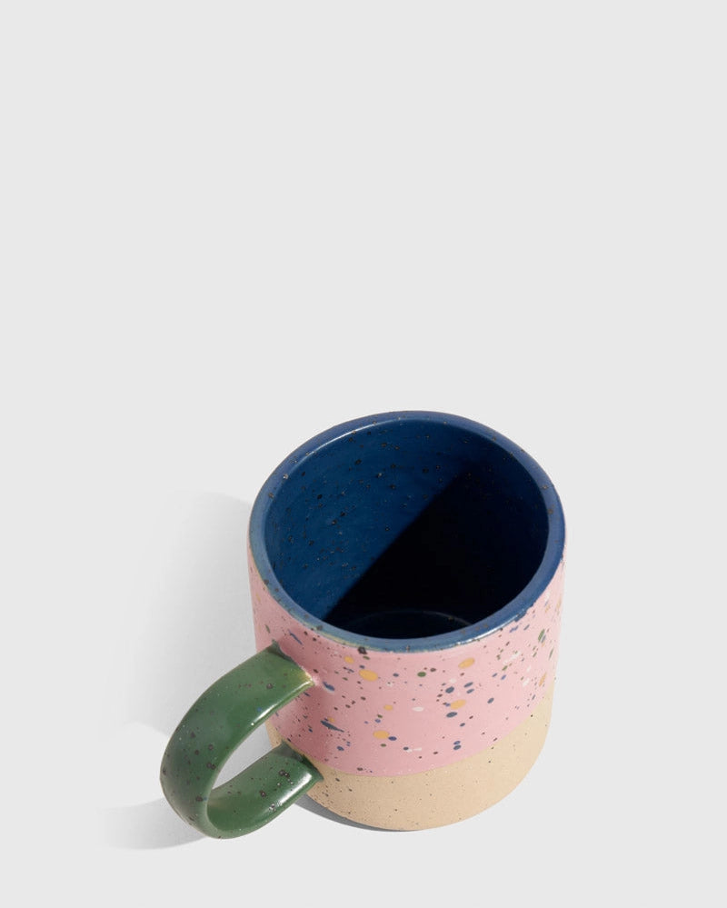 Pink 8 oz. Glazed Stoneware Non-Metallic Lead-Free Coffee Mug